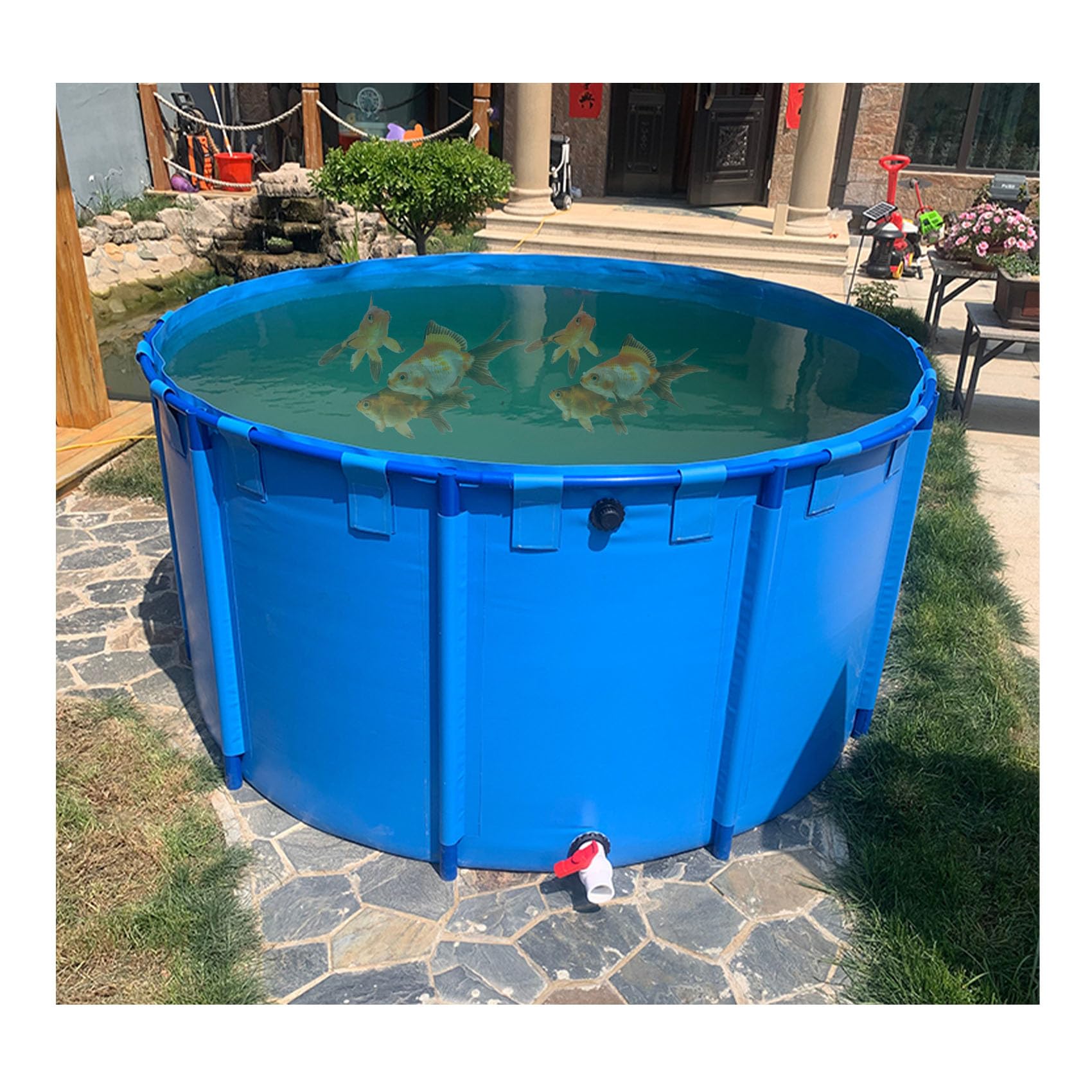 Amazon.co.jp: キャンバス 水槽 大型水槽 養殖プール 高さ 0.6/0.8/1